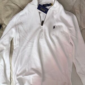 Ralph Lauren White Zip Pullover